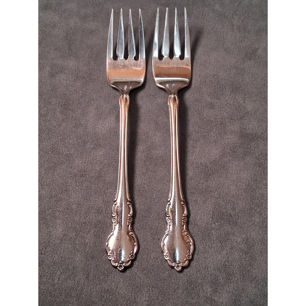 Oneida Cube Tennyson Salad Forks (2)